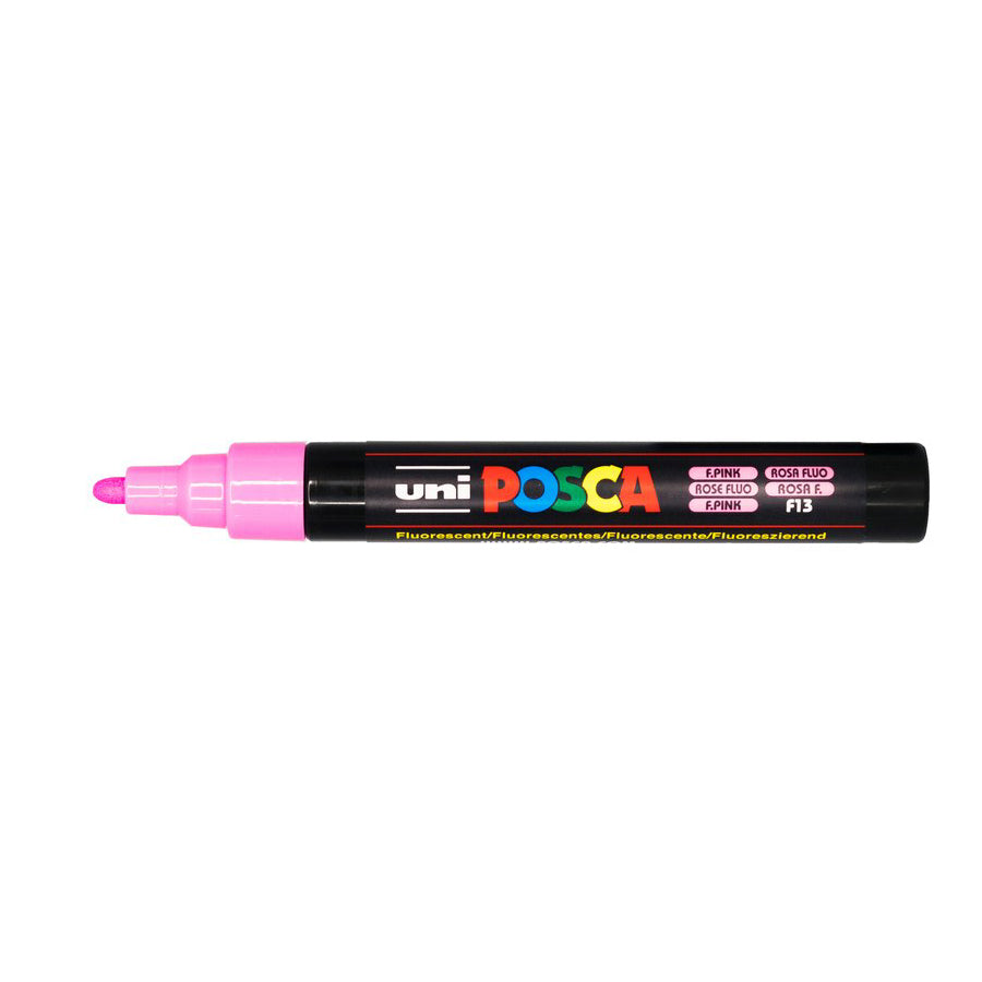 Uni Posca Marker 1.8-2.5mm Med Bullet Fluoro Pink PC-5M - Cafe Supply