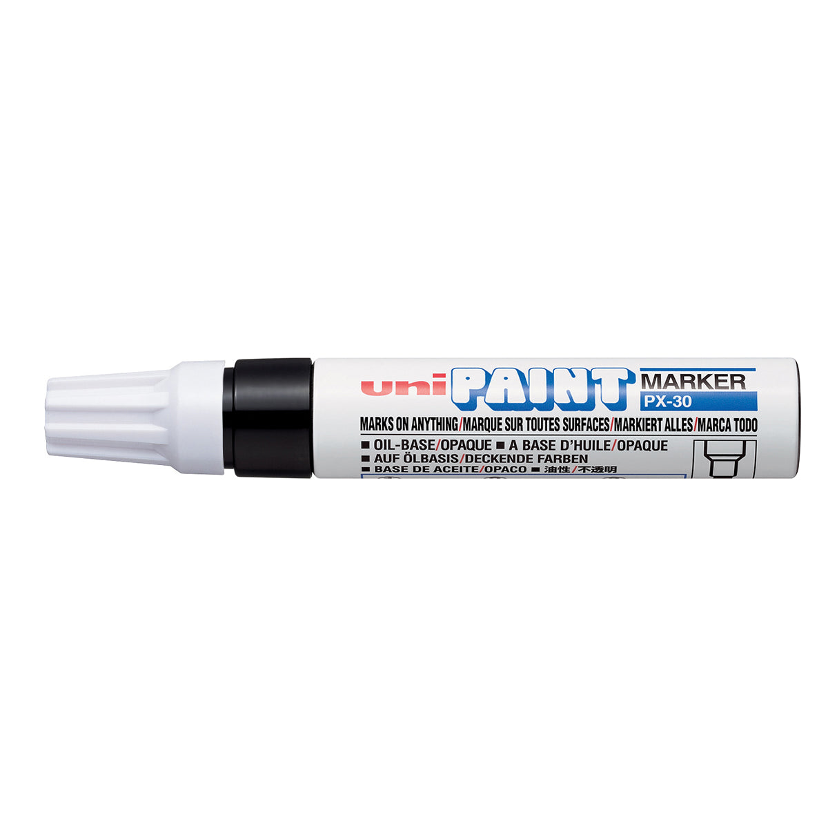 Uni Paint Marker 4.0-8.5mm Chisel Tip Black PX-30 - Cafe Supply