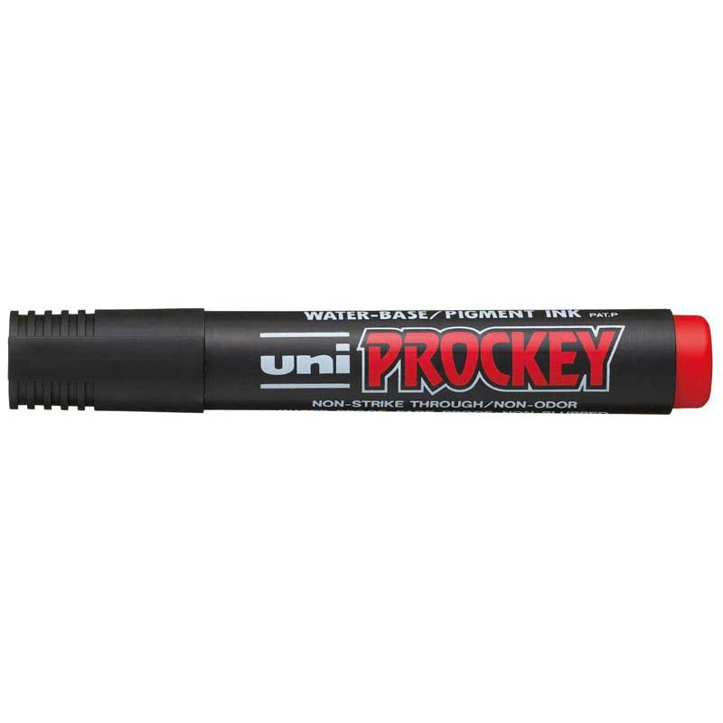 Uni Prockey Marker 1.2mm Bullet Tip Red PM-122 - Cafe Supply
