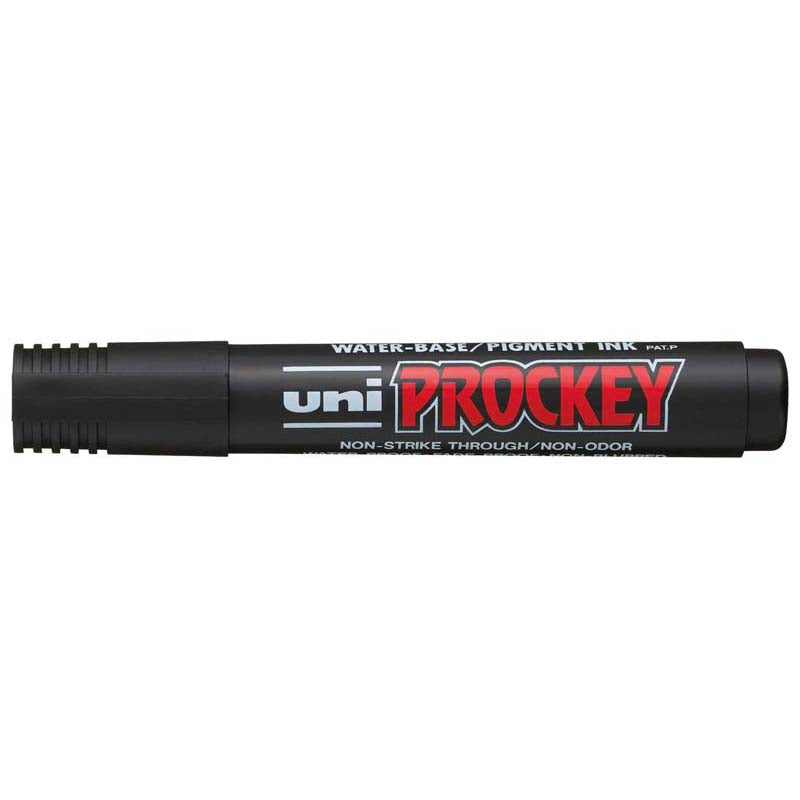 Uni Prockey Marker 5.7mm Chisel Tip Black PM-126 - Cafe Supply