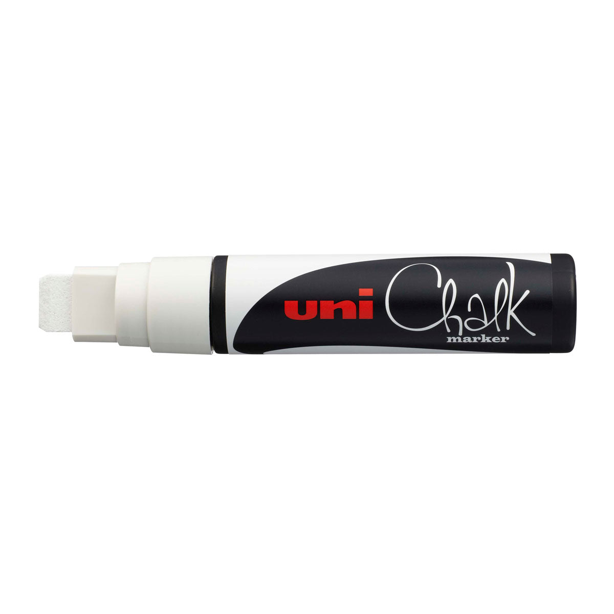 Uni Chalk Marker 15.0mm Chisel Tip White PWE-17K - Cafe Supply