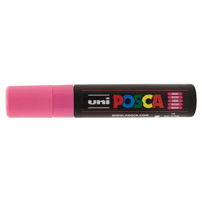 Uni Posca Marker 15.0mm Extra-Broad Chisel Pink PC-17K - Cafe Supply