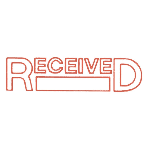 Dixon Stamp 003 Received Red Pre Inked - Cafe Supply