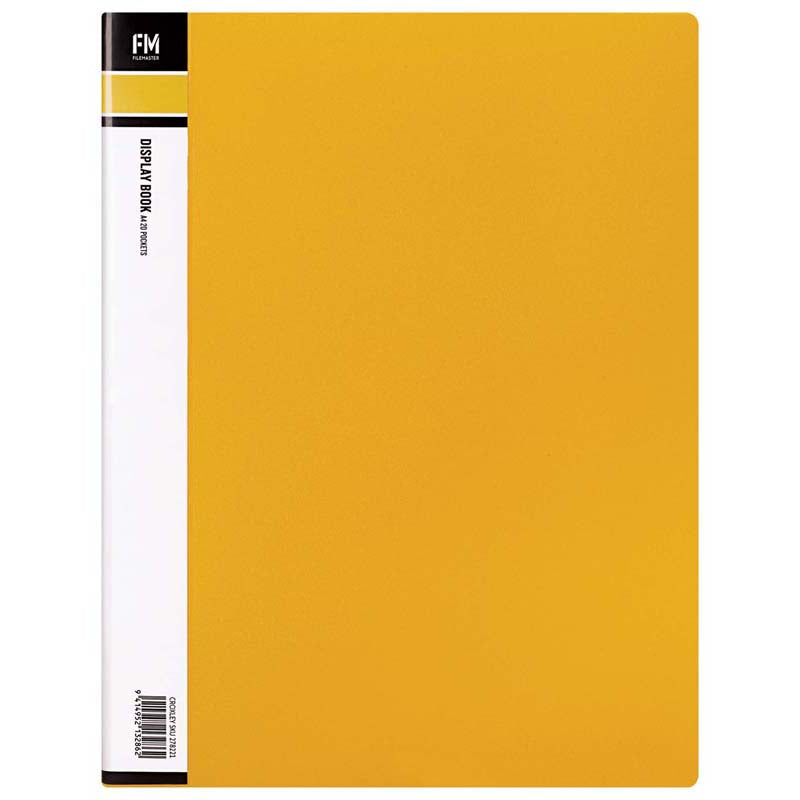 FM Display Book A4 Yellow 20 Pocket - Cafe Supply