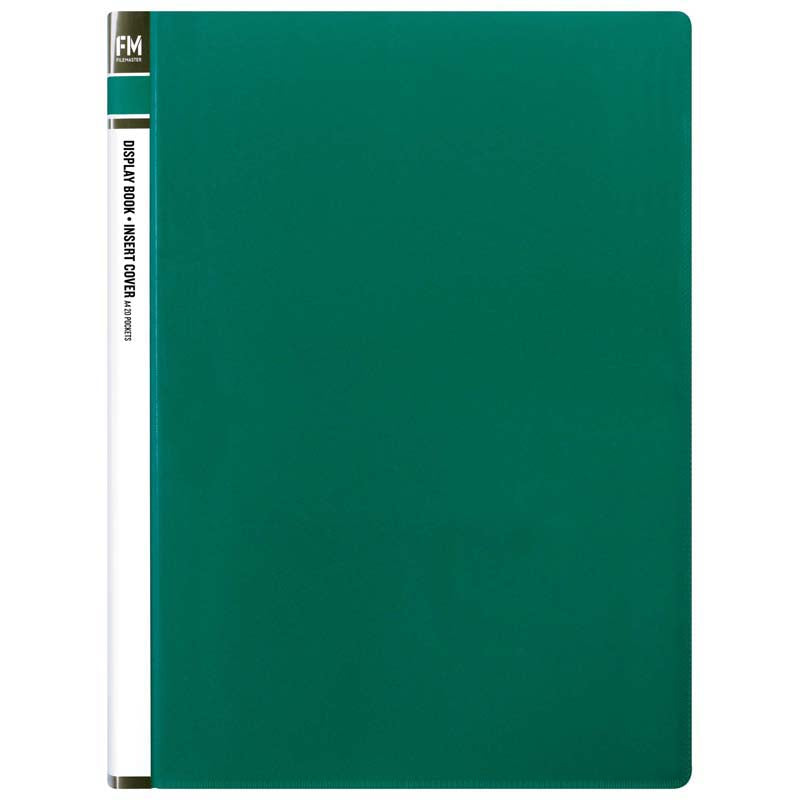 FM Display Book Green Insert Cover 20 Pocket - Cafe Supply