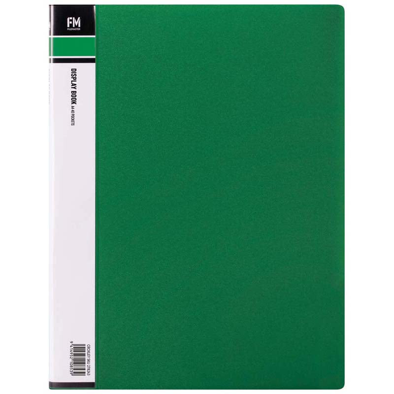 FM Display Book A4 Green 40 Pocket - Cafe Supply