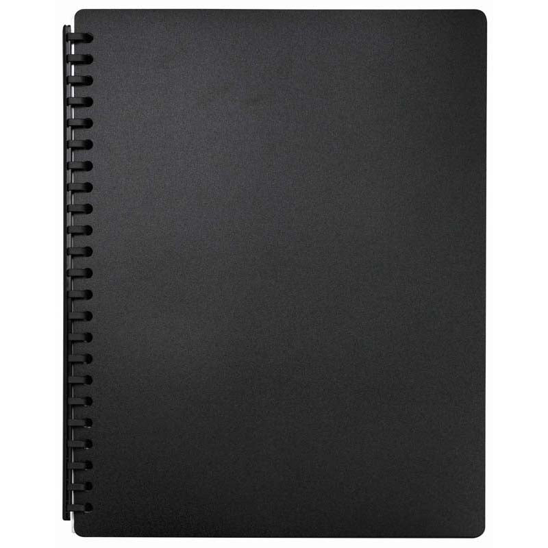 FM Display Book A4 Black Refillable 20 Pocket - Cafe Supply