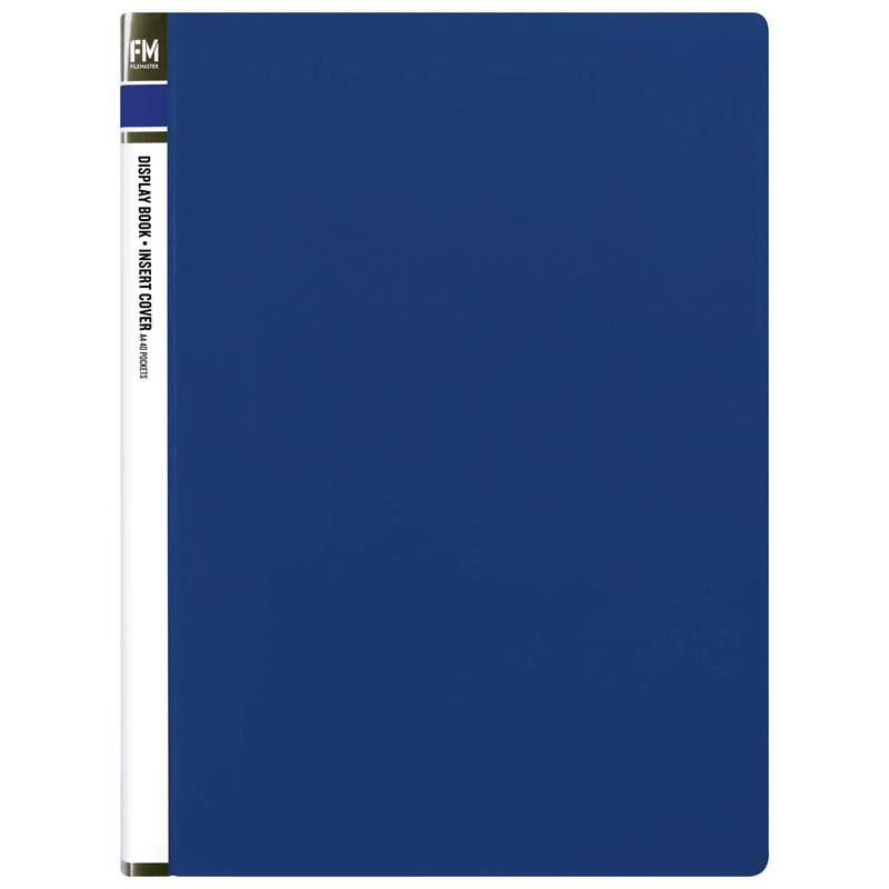 FM Display Book Blue Insert Cover 40 Pocket - Cafe Supply