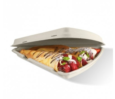 280MM X 163MM X 40MM / 9" NATURAL PIZZA SLICE CLAMSHELL - Cafe Supply