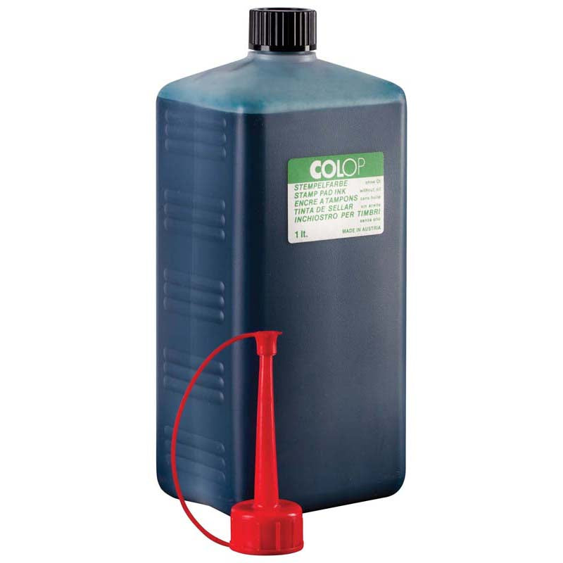 Colop Stamp Pad Ink Green 1 Litre - Cafe Supply
