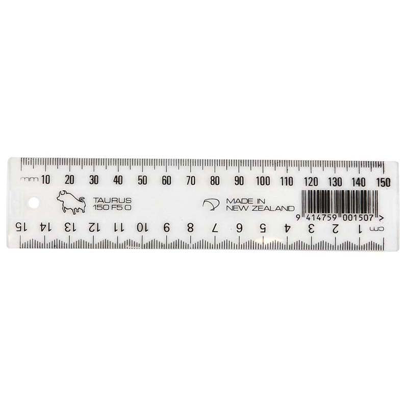 Taurus Ruler 150mm Clear - Cafe Supply