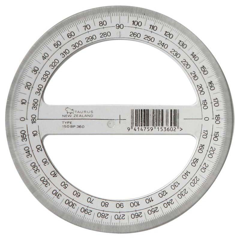 Taurus Protractor 15cm 360 - Cafe Supply