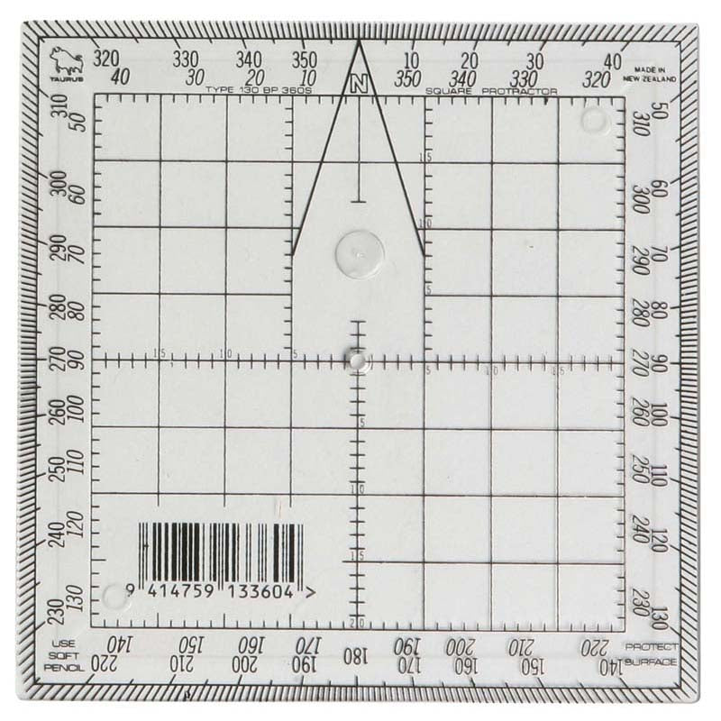 Taurus Protractor 13cm Square - Cafe Supply