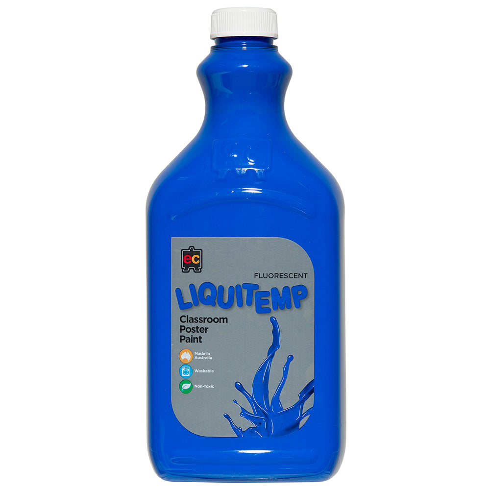 Liquitemp Fluorescent Poster Paint 2L Blue - Cafe Supply