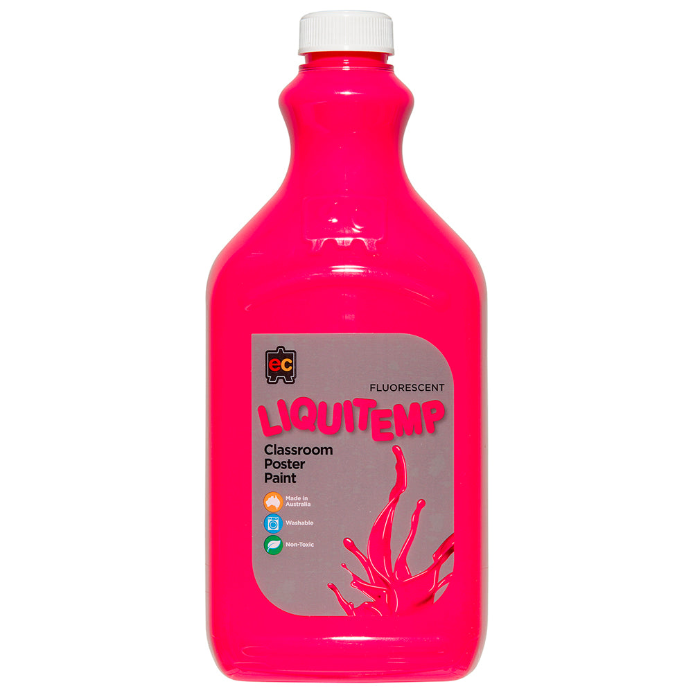 Liquitemp Fluorescent Poster Paint 2L Pink - Cafe Supply