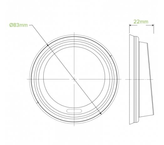 6-12OZ (80MM DIA) PLA BLACK SMALL LID - Cafe Supply