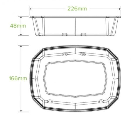 950ML NATURAL BIOCANE OCTA TAKEAWAY BASE - Cafe Supply