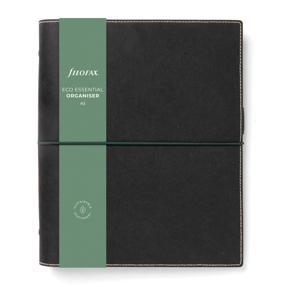 Filofax Eco Essential A5 Organiser Ebony - Cafe Supply