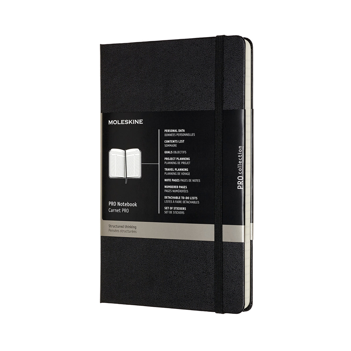 Moleskine Pro Notebook Large Black Hard Cover - Cafe Supply