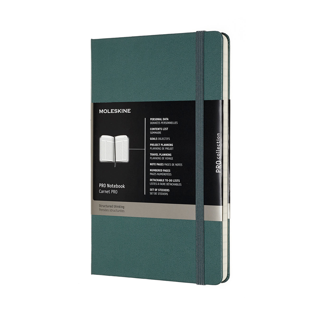 Moleskine Pro Notebook Large Forest Green Hard Cover - Cafe Supply