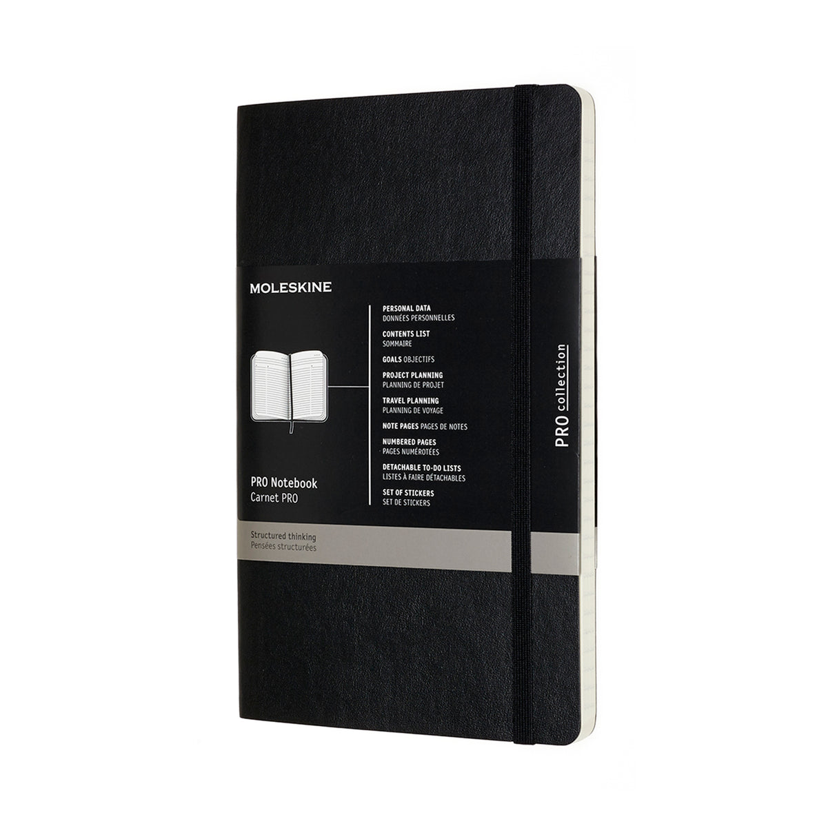 Moleskine Pro Notebook Large Black Soft Cover - Cafe Supply