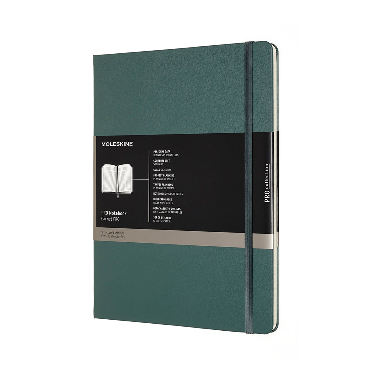 Moleskine Pro Notebook XL Forest Green Hard Cover - Cafe Supply