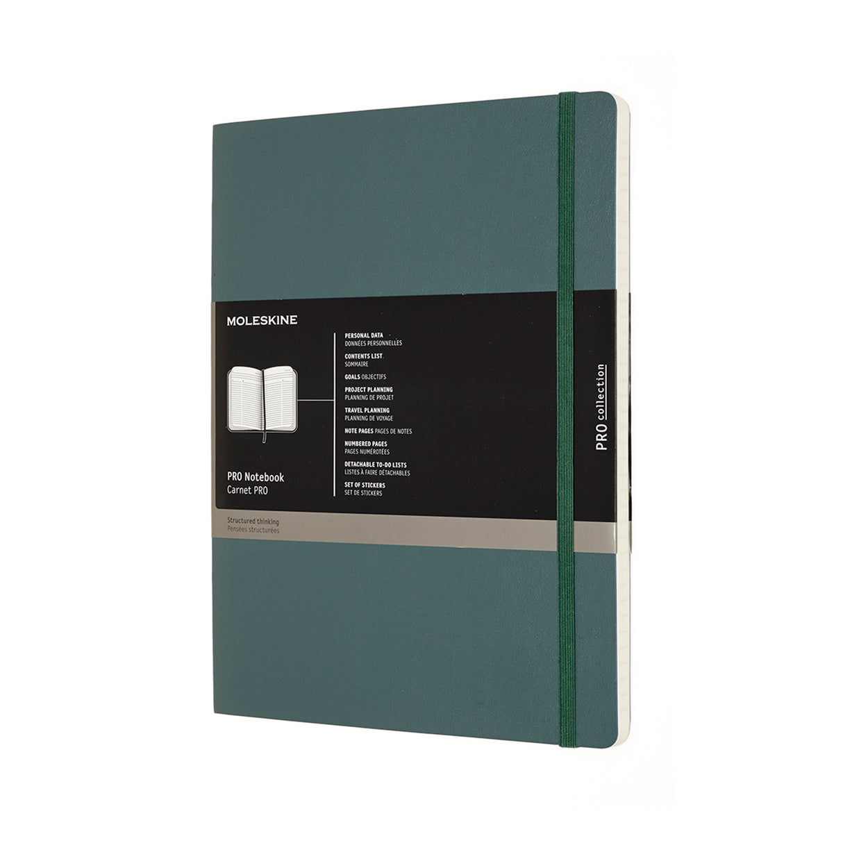 Moleskine Pro Notebook XL Forest Green Soft Cover - Cafe Supply