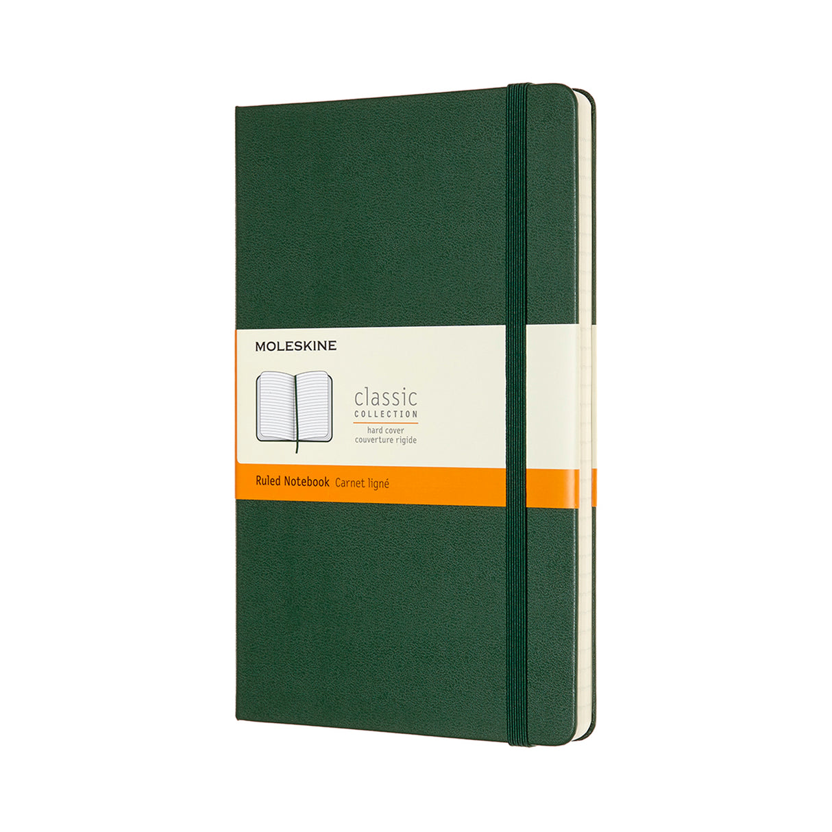 Moleskine Notebook Large Ruled Myrtle Green Hard - Cafe Supply