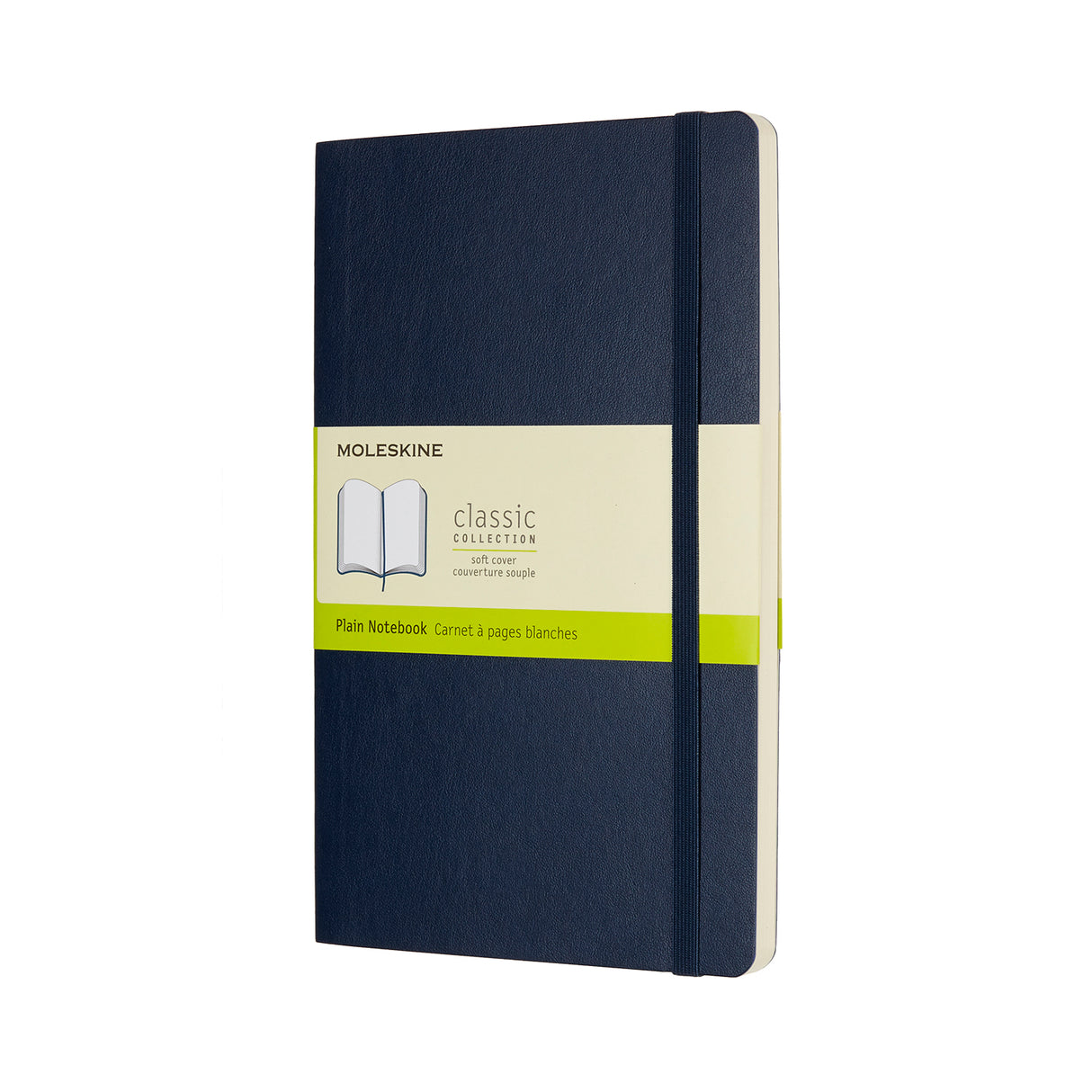 Moleskine Notebook Large Plain Sapphire Blue Soft - Cafe Supply