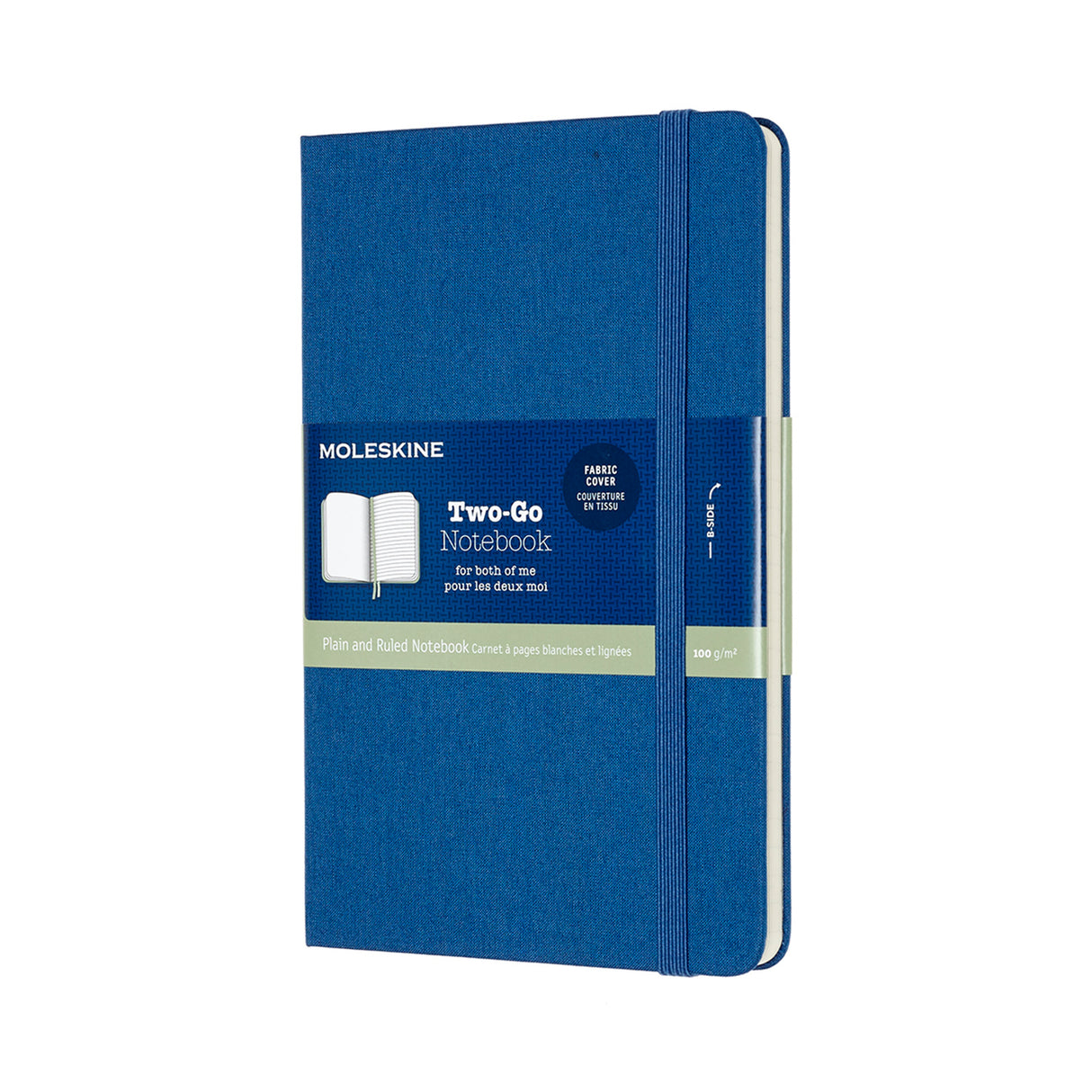 Moleskine Two-Go Notebook Medium Ruled/Plain Lapis Blue - Cafe Supply