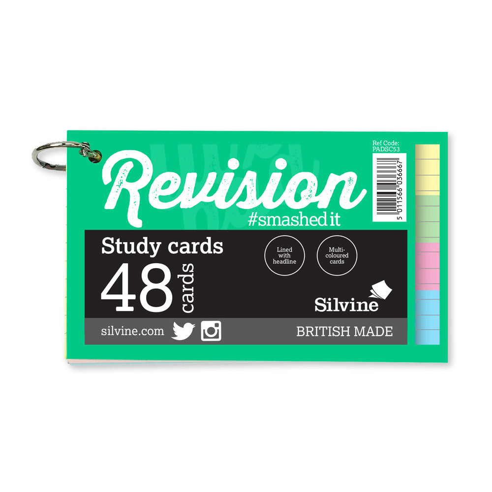 Luxpad Revision Study Cards 5x3 Ruled Assorted Colours with Binding Ring - Cafe Supply