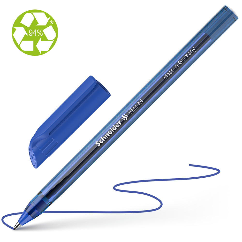 Schneider Ballpoint Pen Vizz Medium Blue - Cafe Supply