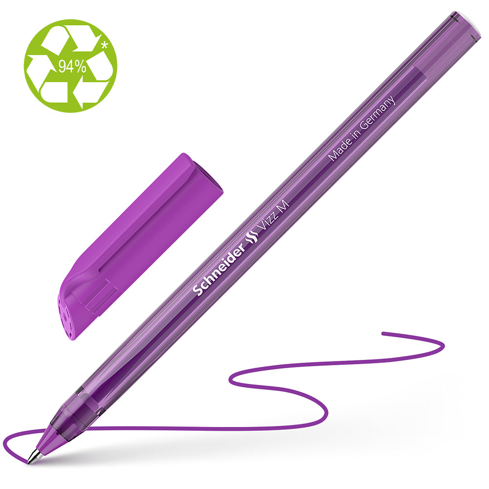 Schneider Ballpoint Pen Vizz Medium Violet - Cafe Supply