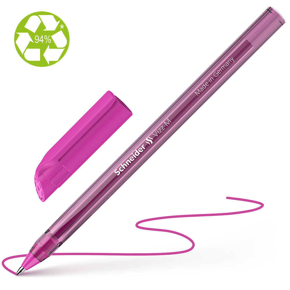 Schneider Ballpoint Pen Vizz Medium Pink - Cafe Supply