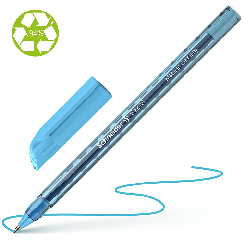 Schneider Ballpoint Pen Vizz Medium Light Blue - Cafe Supply