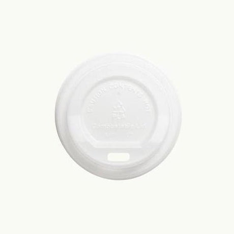 Bioplastic EcoCup Lid - WHITE 60mm - Cafe Supply