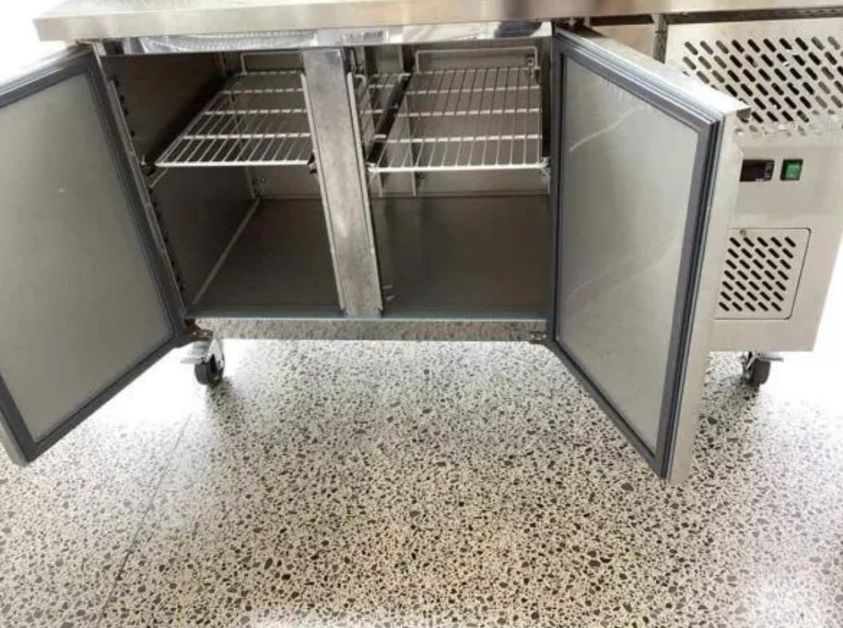 Ex. Showroom. TROPICALISED 2 Door Gastronorm Bench Fridge - Cafe Supply