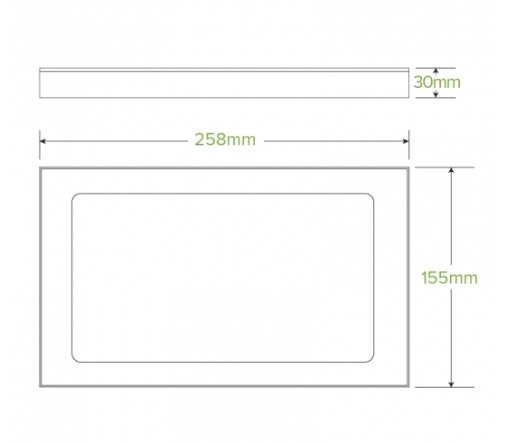 EXTRA SMALL BIOBOARD CATERING TRAY PLA WINDOW LIDS - Cafe Supply