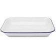 Falcon Bake Pan Enamelware White 37Cm - Cafe Supply