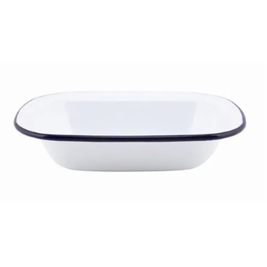 Falcon Pie Dish Oblong Enamelware 18Cm - Cafe Supply