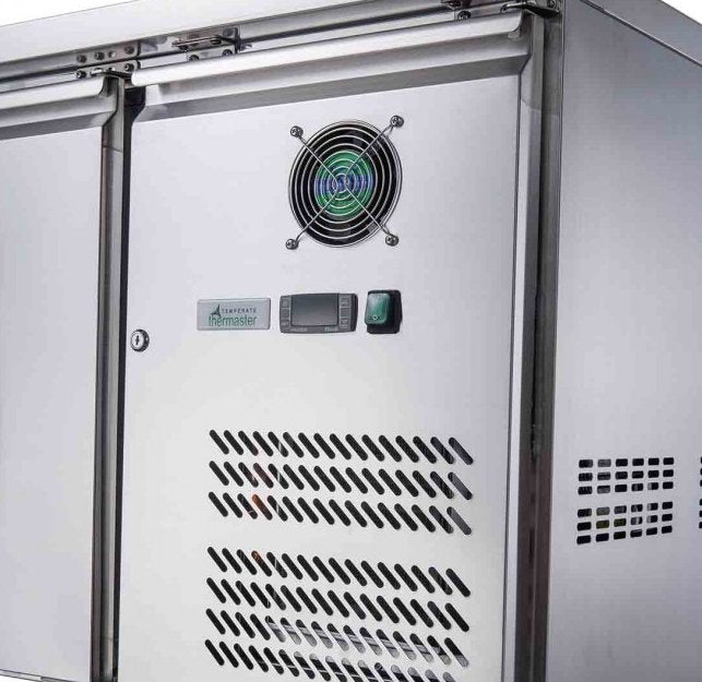 FED-X S/S Three Door Bench Freezer - XUB7F18S3V - Cafe Supply