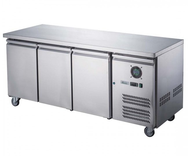 FED-X S/S Three Door Bench Freezer - XUB7F18S3V - Cafe Supply
