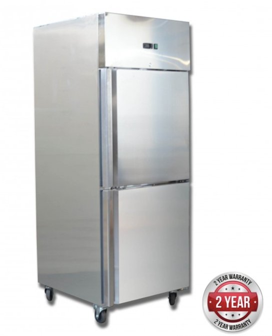 GRAND ULTRA Double 1/2 S/S Door Upright Fridge 685L - Cafe Supply