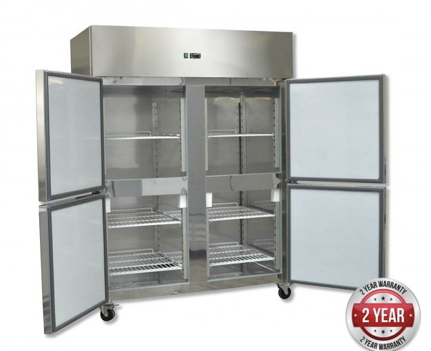 GRAND ULTRA Four 2/1 S/S Door Upright Fridge - Cafe Supply