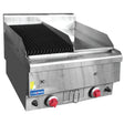 JUS-TRGH60ULPG GASMAX Benchtop ULPG Gas Combo 1/2 Char & 1/2 Griddle - Cafe Supply