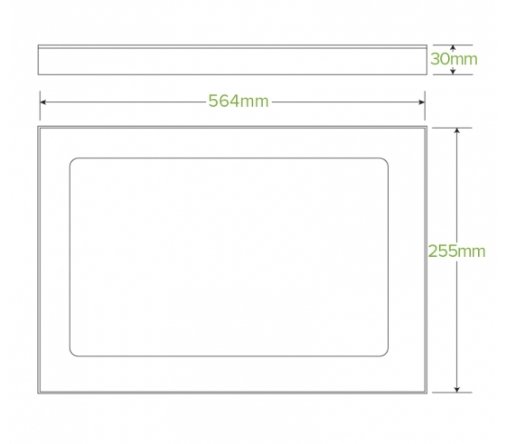 LARGE BIOBOARD CATERING TRAY PLA WINDOW LIDS - Cafe Supply