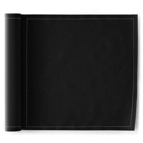 Mydrap Black Fabric Napkins Roll Of 25 - Cafe Supply
