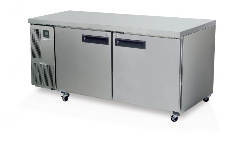 PG500 2 Solid Door 2/1 Underbench GN Freezer Remote - Cafe Supply