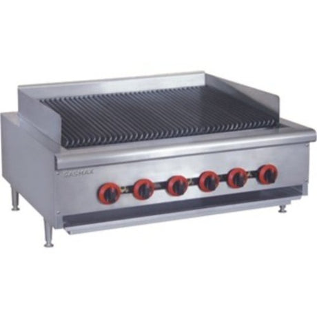 QR-36E Natural Gas 6 Burner Char Grill Top - Cafe Supply