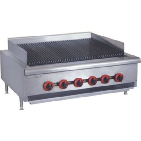 QR-36E Natural Gas 6 Burner Char Grill Top - Cafe Supply